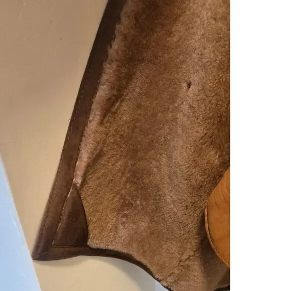 Sheepskin Shop Portland Sheepskin Coat Bone Buttons Vintage Size 40 - Picture 4 of 13